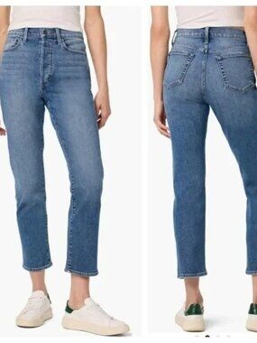 New JOE'S JEANS THE OG Straight Ankle Button Fly High Rise Stretch In Makiko 34
